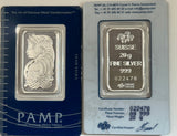 Pamp Suisse 20 Grams Lady Fortuna Silver Ingot 99.9% - GRAINMINT