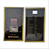 1 Gram Pure 99.9% Aluminium Metal Buffalo Ingot - GRAINMINT