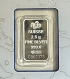 Pamp Suisse (4) x Very Rare 2.5 Grams ROSE Silver Ingot 99.9%