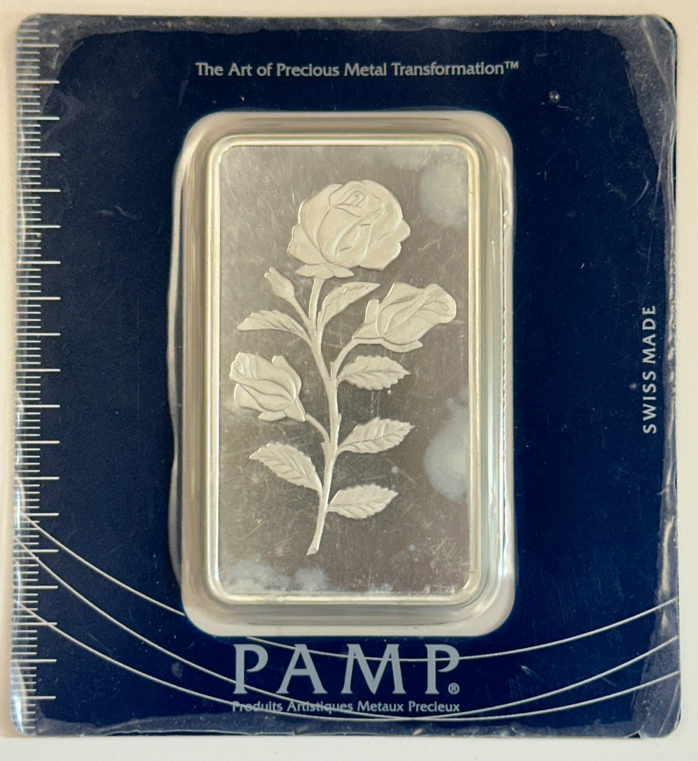 Pamp Suisse 100 Grams Rare Rose Silver Ingot 99.9%