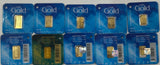 Nadir 24K Gold Collectors Set inc 1 Gram, 0.25g, 0.1g, 0.05g and 0.025g