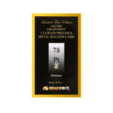 1/4, 1/2 Grain MINTED Pure Platinum Metal in GRAINMINT Bullion card 99.9% - GRAINMINT