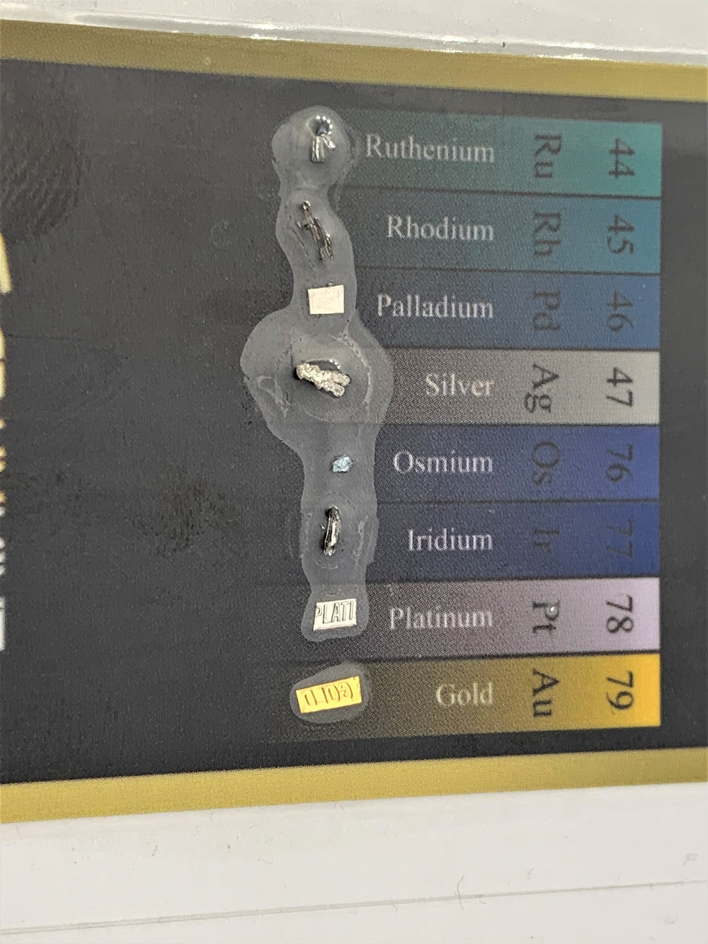 1/10th Grain Full Precious Metal Set, Ruthenium, Rhodium, Palladium, Silver, Iridium, Osmium, Platinum and Gold - GRAINMINT