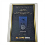 1/4, 1/2 or 1 Grain Pure Osmium Metal in GRAINMINT Bullion card 99.9% - GRAINMINT