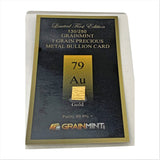 1/4, 1/2 or 1 Grain Pure Raw 24K Gold Metal in Grainmint Bullion card 99.9% - GRAINMINT