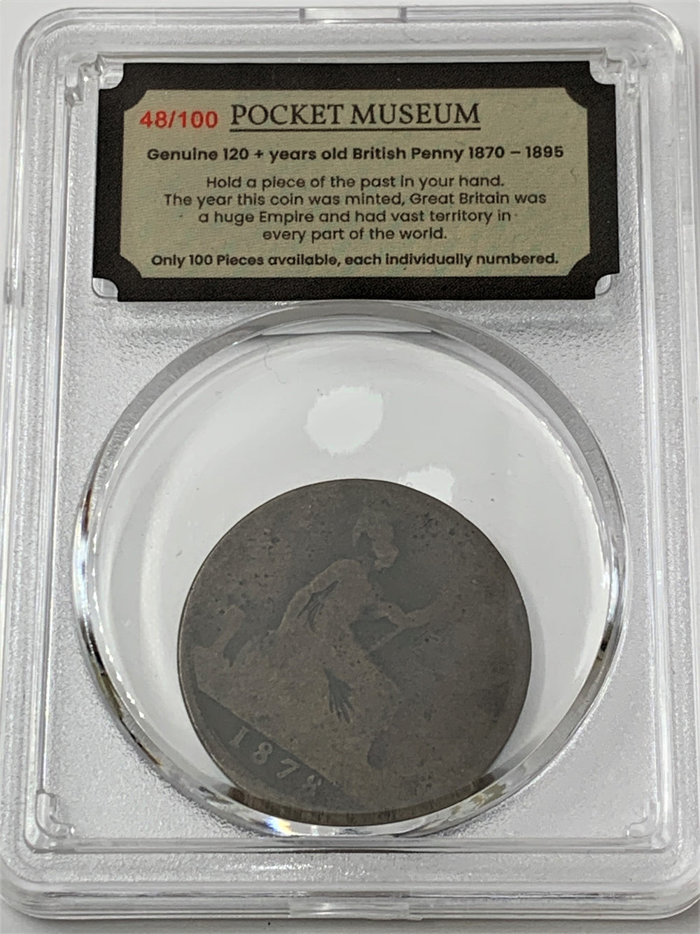 POCKET MUSEUM - Genuine 125 Years Plus British Penny - GRAINMINT