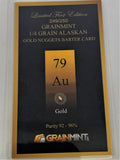 1/4 Grains Authentic Alaskan Gold Nuggets in Bullion Barter Card 92 - 96% Pure - GRAINMINT