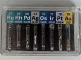 1/2 Grain Micro PM Set Ruthenium Rhodium Palladium Osmium Iridium Platinum Gold - Tantalum Backed - GRAINMINT