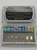 0.25 Grain Micro Precious Metal Set Ruthenium Rhodium Palladium Osmium Iridium Gold Titanium Backed - GRAINMINT