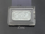 1 Gram Pure 99.9% Zinc Metal Buffalo  Ingot - GRAINMINT